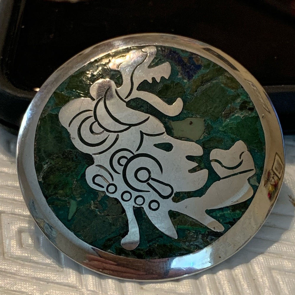 Mayan or Aztec worrier pin